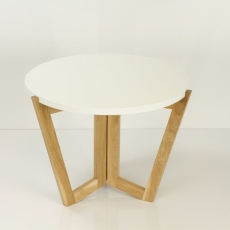 Konferenční stolek Mollen, 60 cm, dub/bílá - 2