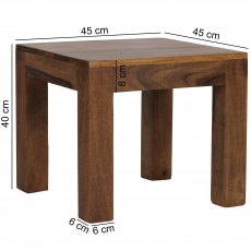 Konferenční stolek Mumbai, 45 cm, masiv Sheesham - 3