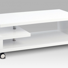 Konferenční stolek na kolečkách Ervin, 115 cm, bílá - 1