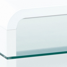 Konferenční stolek na kolečkách Herman, 90 cm, bílá - 3
