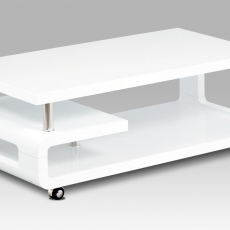 Konferenční stolek na kolečkách Teodor, 115 cm, bílá - 1