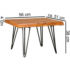 Konferenční stolek Nare, 56 cm, masiv Sheesham - 3