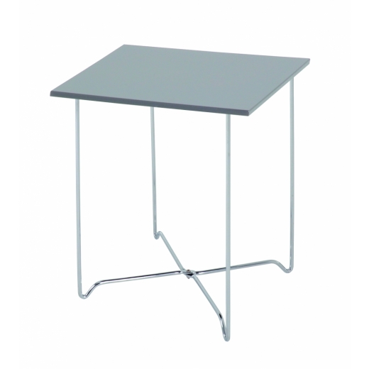 Konferenční stolek Nash, 51 cm, chrom / šedá - 1