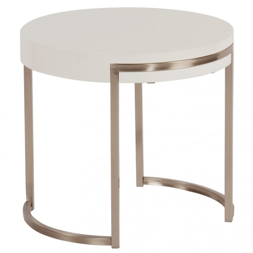 Konferenční stolek Nino, 55 cm bílá - 1