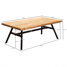 Konferenční stolek Noel, 110 cm, masivní dřevo - 4