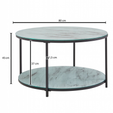 Konferenční stolek Nordic, 80 cm, černá - 4