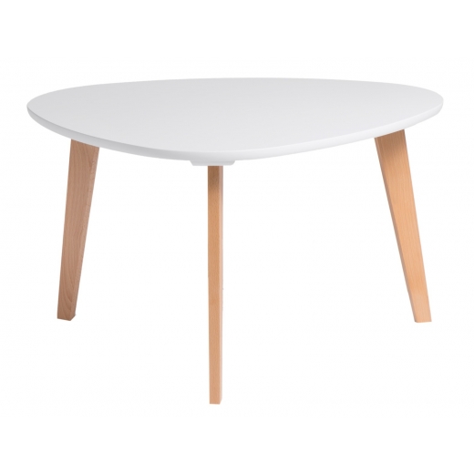 Konferenční stolek Norse, 80 cm, bílá - 1