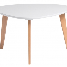 Konferenční stolek Norse, 80 cm, bílá - 1