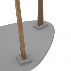 Konferenční stolek Norse, 80 cm, šedá - 2
