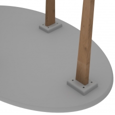 Konferenční stolek Norse oválný, 115 cm, šedá - 2