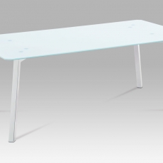 Konferenční stolek Ola, 120 cm, bílé sklo - 1