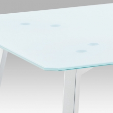 Konferenční stolek Ola, 120 cm, bílé sklo - 3