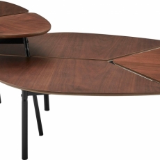 Konferenční stolek Olien (SADA 2ks), 120 cm, tmavě hnědá - 2
