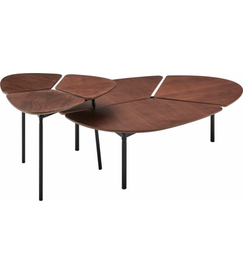 Konferenční stolek Olien (SADA 2ks), 120 cm, tmavě hnědá