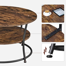 Konferenční stolek Oliver, 80 cm, hnědá - 7