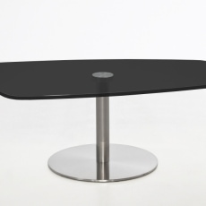 Konferenční stolek Organic 110 cm, černé sklo - 1