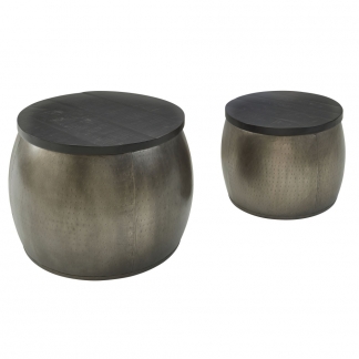 Konferenční stolek Paar (SET 2 ks), černá / šedá