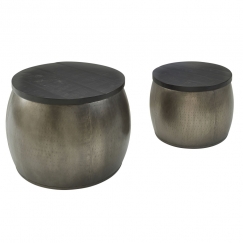 Konferenční stolek Paar (SET 2 ks), černá / šedá
