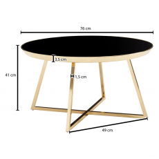 Konferenční stolek Polen, 76 cm, černá - 4