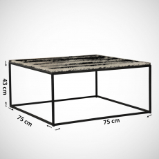 Konferenční stolek Poly, 75 cm, černá - 3