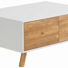 Konferenční stolek Rafell, 100 cm, bílá / borovice - 1
