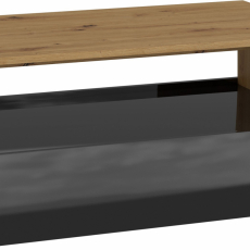 Konferenční stolek Rebel, 90 cm, dub / černá lesk - 3