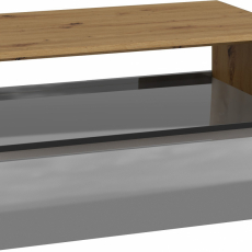 Konferenční stolek Rebel, 90 cm, dub / šedá lesk - 1