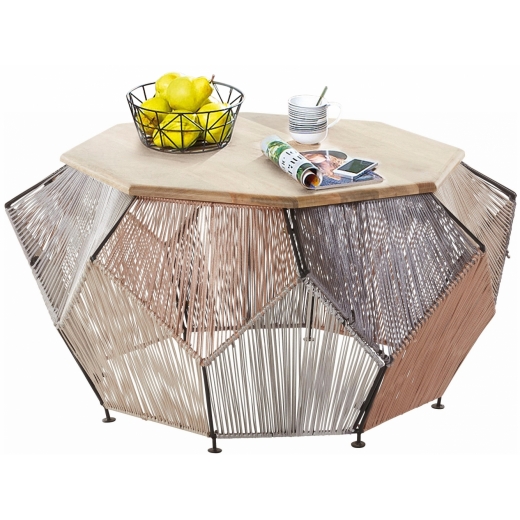 Konferenční stolek Ren, 90 cm, masivní mango - 1