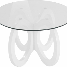 Konferenční stolek Ritto, 110 cm, čirá / bílá - 4