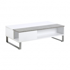 Konferenční stolek Rosemary, 110 cm, bílá/beton - 2