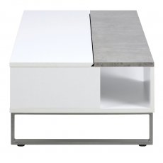 Konferenční stolek Rosemary, 110 cm, bílá/beton - 4