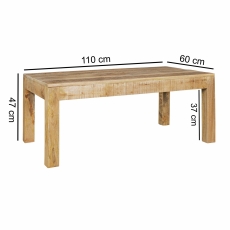 Konferenční stolek Rustica, 110 cm, mangové dřevo - 3