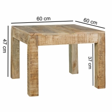 Konferenční stolek Rustica 60 cm, mangové dřevo - 3