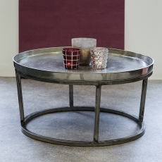 Konferenční stolek s hliníkovou deskou Raw, 70 cm - 2