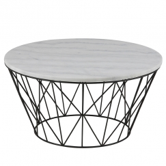 Konferenční stolek s mramorovou deskou Gone, 80 cm