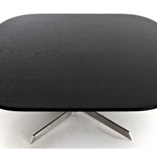 Konferenční stolek s nerezovou podnoží Arta, 90 cm černá - 2