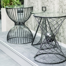 Konferenční stolek Sandglass, 55 cm, šedá - 3