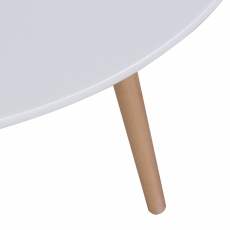 Konferenční stolek Scanio, 80x45 cm, bílá/buk - 4