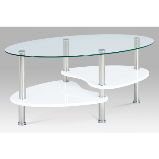 Konferenční stolek skleněný Boris, 100 cm - 1