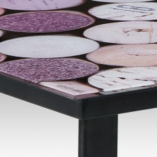 Konferenční stolek skleněný Hynek, 105 cm, korkový dekor - 3