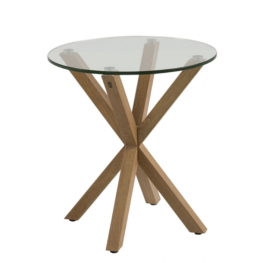 Konferenční stolek Skyline, 50 cm, dub/čirá - 1