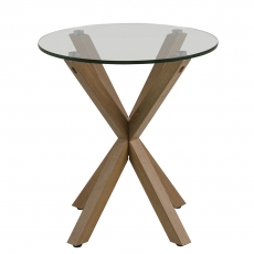 Konferenční stolek Skyline, 50 cm, dub/čirá - 2