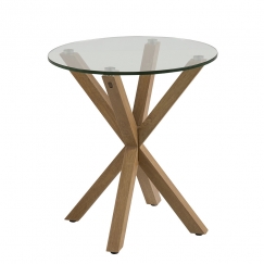 Konferenční stolek Skyline, 50 cm, dub/čirá