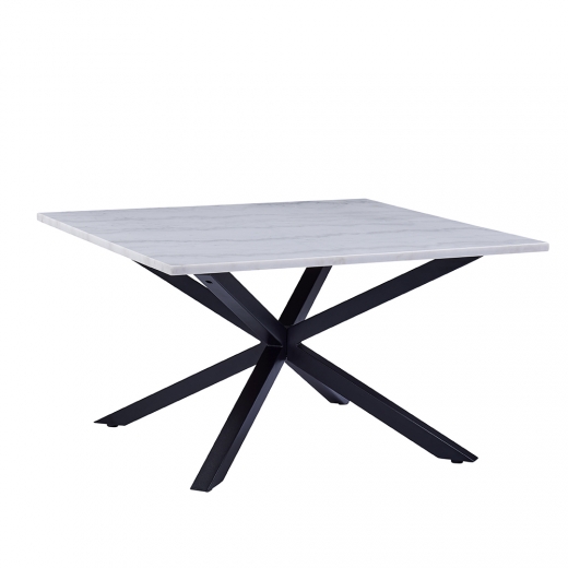 Konferenční stolek Skyline, 80 cm, mramor/černá - 1