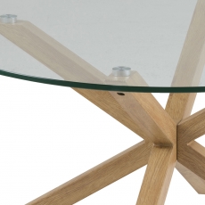 Konferenční stolek Skyline, 82 cm, dub/čirá - 3