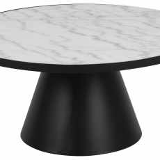 Konferenční stolek Soli, 86 cm, černá/bílá - 1
