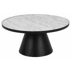 Konferenční stolek Soli, 86 cm, černá/bílá