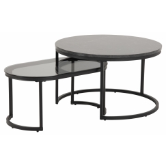 Konferenční stolek Spiro (SADA 2ks), 70 cm, přírodní