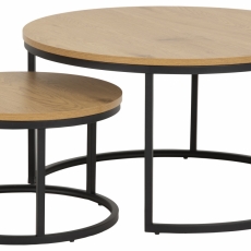 Konferenční stolek Spiro (SADA 2ks), 80 cm, přírodní - 1