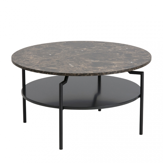 Konferenční stolek Staden, 80 cm, hnědá/černá - 1